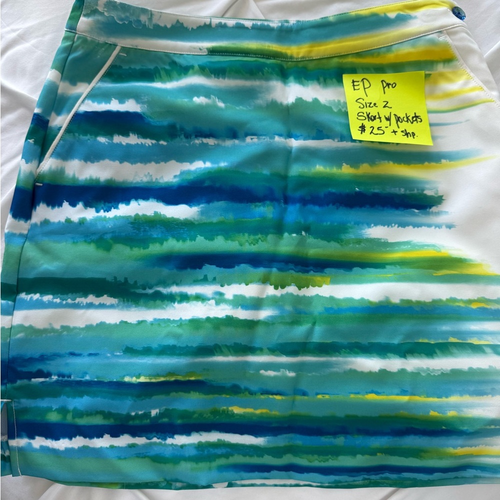 EP Pro Blue and Green Mini Skirt
